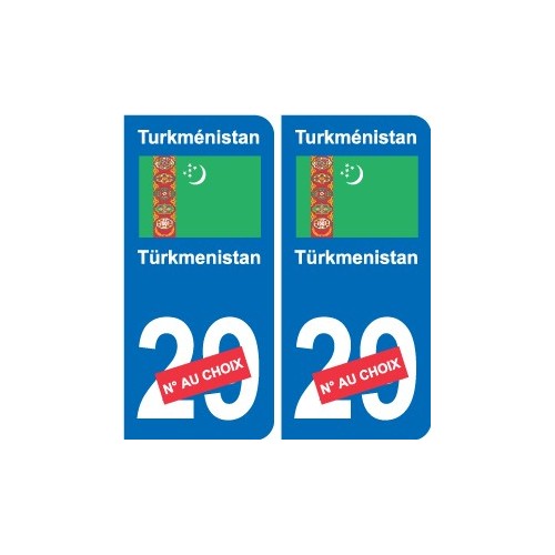 Autocollant Ouzbékistan  Ўзбекистон sticker numéro département au choix plaque immatriculation auto