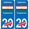 Autocollant Ouzbékistan  Ўзбекистон sticker numéro département au choix plaque immatriculation auto