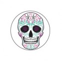 Tête-de-mort-2- Autocollants Stickers caches enjoliveurs  pour jante auto