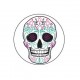 Tête-de-mort-2- Autocollants Stickers caches enjoliveurs  pour jante auto