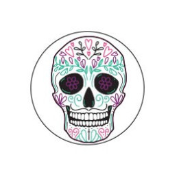 Tête-de-mort-2- Autocollants Stickers caches enjoliveurs  pour jante auto