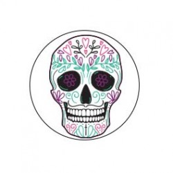 Tête-de-mort-2- Autocollants Stickers caches enjoliveurs  pour jante auto