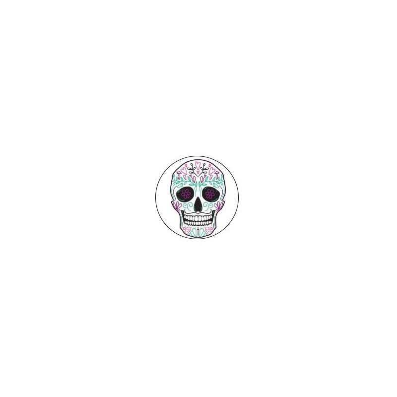Tête-de-mort-2- Autocollants Stickers caches enjoliveurs  pour jante auto