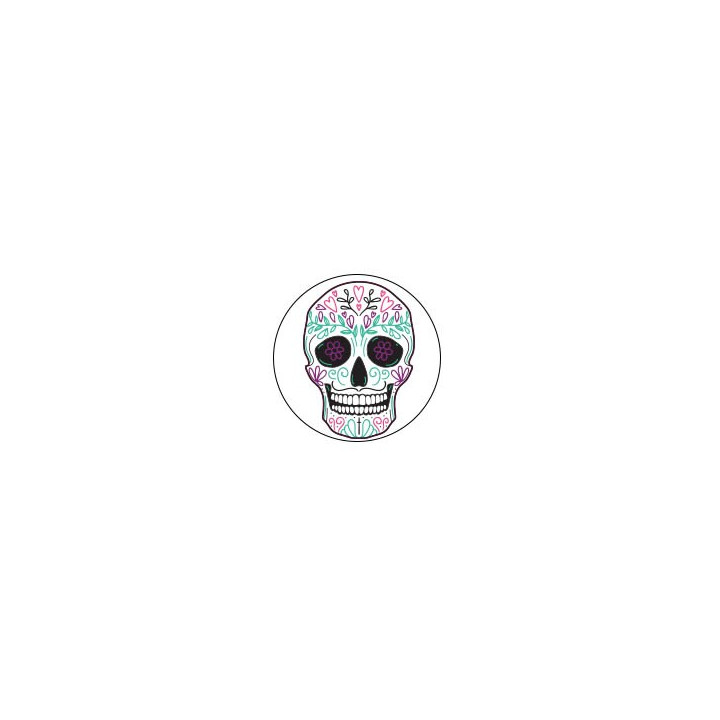 Tête-de-mort-2- Autocollants Stickers caches enjoliveurs  pour jante auto