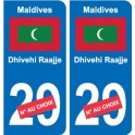 Autocollant Singapour Singapore sticker numéro département au choix plaque immatriculation auto