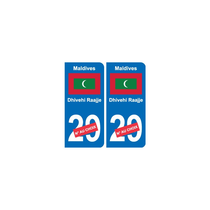 Autocollant Singapour Singapore sticker numéro département au choix plaque immatriculation auto