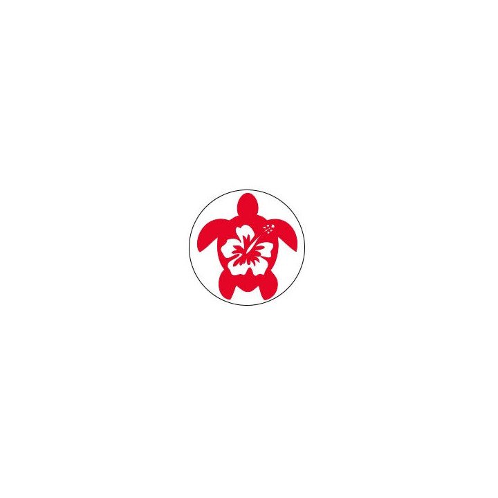 Tortue Hibiscus - Autocollants Stickers caches enjoliveurs  pour jante auto