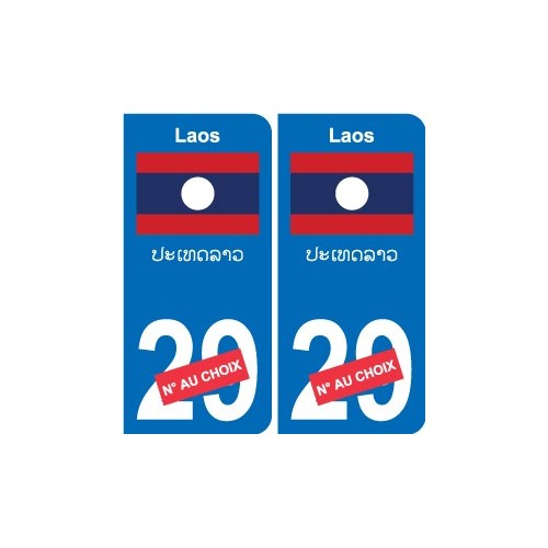 Autocollant Singapour Singapore sticker numéro département au choix plaque immatriculation auto