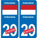 Autocollant Singapour Singapore sticker numéro département au choix plaque immatriculation auto