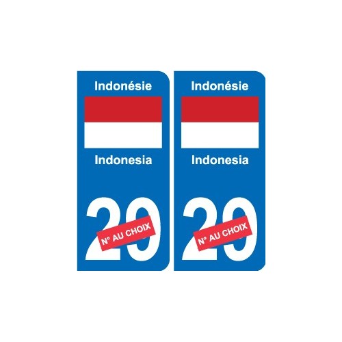 Autocollant Singapour Singapore sticker numéro département au choix plaque immatriculation auto