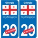 Autocollant Singapour Singapore sticker numéro département au choix plaque immatriculation auto