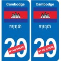 Autocollant Singapour Singapore sticker numéro département au choix plaque immatriculation auto