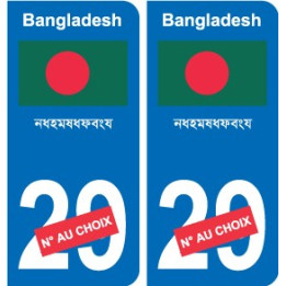 Autocollant Singapour Singapore sticker numéro département au choix plaque immatriculation auto