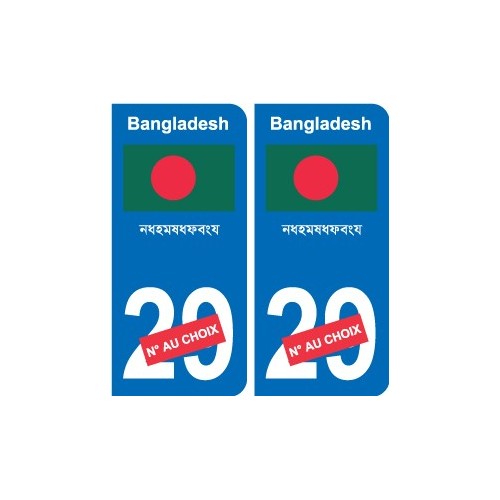 Autocollant Singapour Singapore sticker numéro département au choix plaque immatriculation auto
