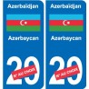 Autocollant Azerbaïdjan Azərbaycan sticker numéro département au choix plaque immatriculation auto