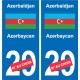 Autocollant Azerbaïdjan Azərbaycan sticker numéro département au choix plaque immatriculation auto