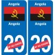 Cameroun Cameroon sticker numéro département au choix autocollant plaque immatriculation auto