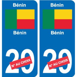 Cameroun Cameroon sticker numéro département au choix autocollant plaque immatriculation auto