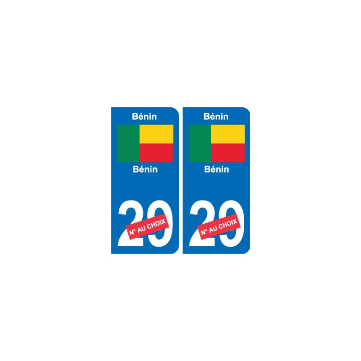 Cameroun Cameroon sticker numéro département au choix autocollant plaque immatriculation auto