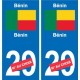 Cameroun Cameroon sticker numéro département au choix autocollant plaque immatriculation auto