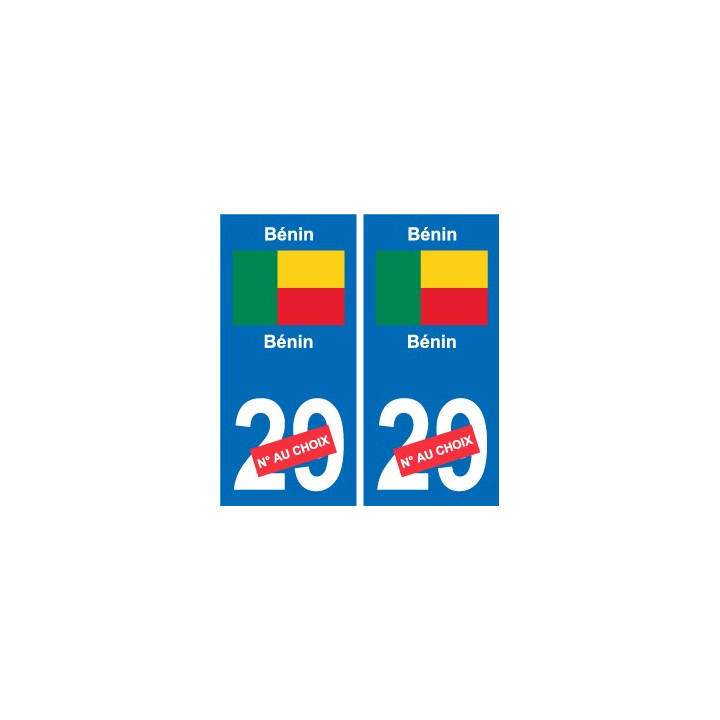 Cameroun Cameroon sticker numéro département au choix autocollant plaque immatriculation auto