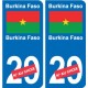 Cameroun Cameroon sticker numéro département au choix autocollant plaque immatriculation auto
