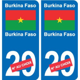 Cameroun Cameroon sticker numéro département au choix autocollant plaque immatriculation auto