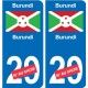 Cameroun Cameroon sticker numéro département au choix autocollant plaque immatriculation auto