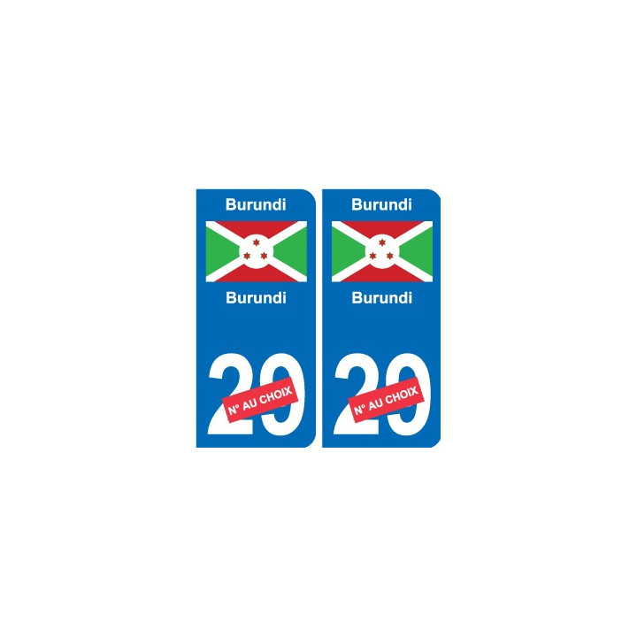 Cameroun Cameroon sticker numéro département au choix autocollant plaque immatriculation auto