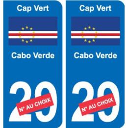 Cameroun Cameroon sticker numéro département au choix autocollant plaque immatriculation auto