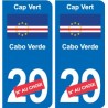 Cameroun Cameroon sticker numéro département au choix autocollant plaque immatriculation auto