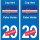 Cameroun Cameroon sticker numéro département au choix autocollant plaque immatriculation auto