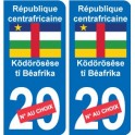 Cameroun Cameroon sticker numéro département au choix autocollant plaque immatriculation auto