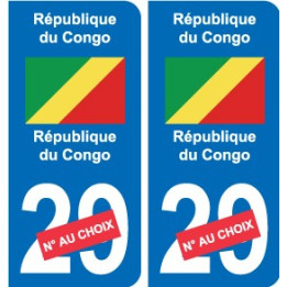 Cameroun Cameroon sticker numéro département au choix autocollant plaque immatriculation auto