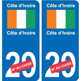 Cameroun Cameroon sticker numéro département au choix autocollant plaque immatriculation auto