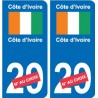 Costa de marfil el número de calcomanía departamento de elección de la etiqueta engomada de la placa de matriculación de automóv