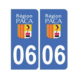 06 Alpes Maritimes autocollant plaque