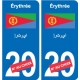Cameroun Cameroon sticker numéro département au choix autocollant plaque immatriculation auto