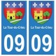 09 La Tour-du-Crieu blason ariège autocollant plaque