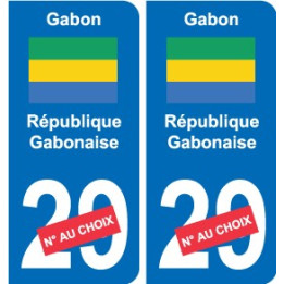 Cameroun Cameroon sticker numéro département au choix autocollant plaque immatriculation auto