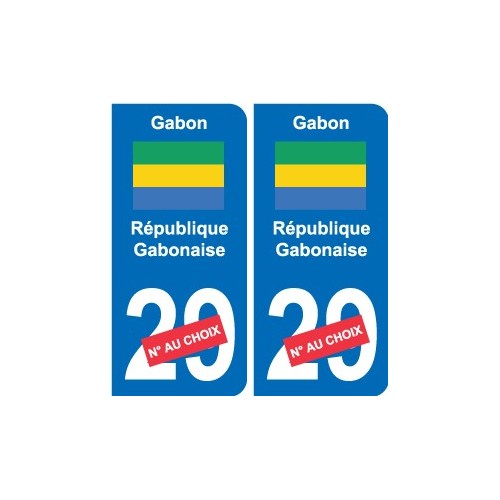 Cameroun Cameroon sticker numéro département au choix autocollant plaque immatriculation auto