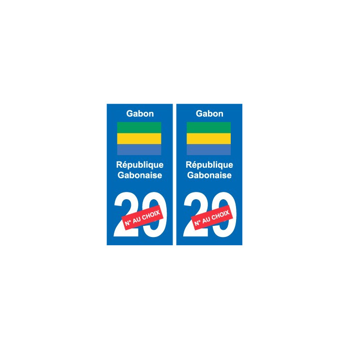 Cameroun Cameroon sticker numéro département au choix autocollant plaque immatriculation auto