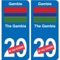 Cameroun Cameroon sticker numéro département au choix autocollant plaque immatriculation auto