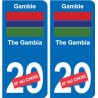 Gambia Gambia numero della vignetta dipartimento scelta adesivo targa di immatricolazione auto
