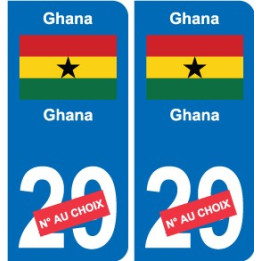 Cameroun Cameroon sticker numéro département au choix autocollant plaque immatriculation auto