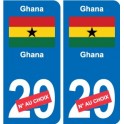 Cameroun Cameroon sticker numéro département au choix autocollant plaque immatriculation auto