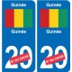 Cameroun Cameroon sticker numéro département au choix autocollant plaque immatriculation auto