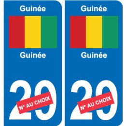 Cameroun Cameroon sticker numéro département au choix autocollant plaque immatriculation auto