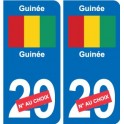 Cameroun Cameroon sticker numéro département au choix autocollant plaque immatriculation auto