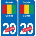Cameroun Cameroon sticker numéro département au choix autocollant plaque immatriculation auto